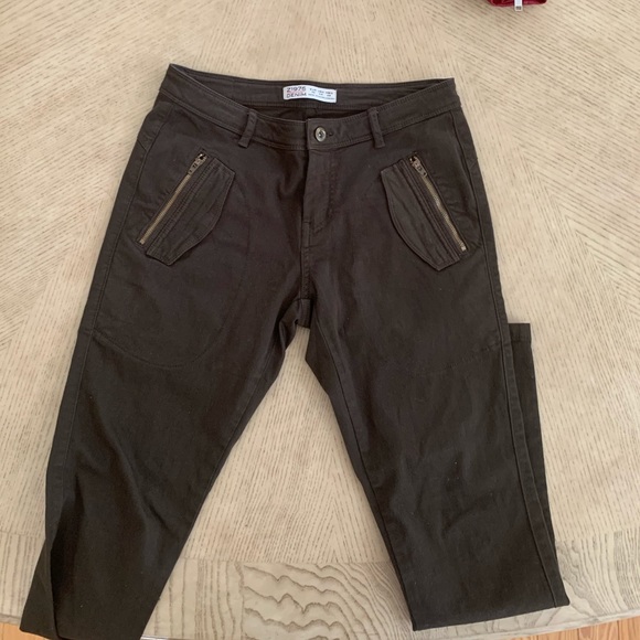 Olive green Zara Skinny Jeans - Picture 2 of 2